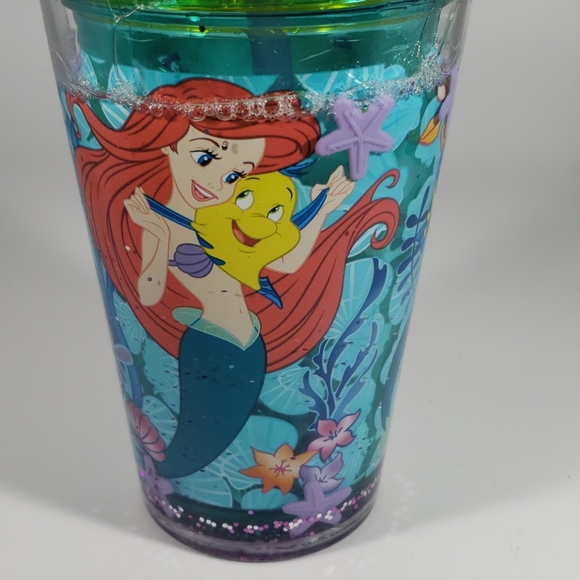 Disney Little Mermaid Tumbler with Straw Brand New Never Used - Picture 3 of 5